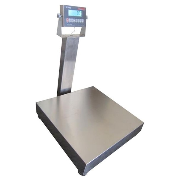 Optima Scales Optima Scales OP-915SS-2424-500 NTEP Stainless Steel Waterproof Bench Scale - 24 x 24 in.; 500 x 0.1 lb. OP-915SS-2424-500 - main